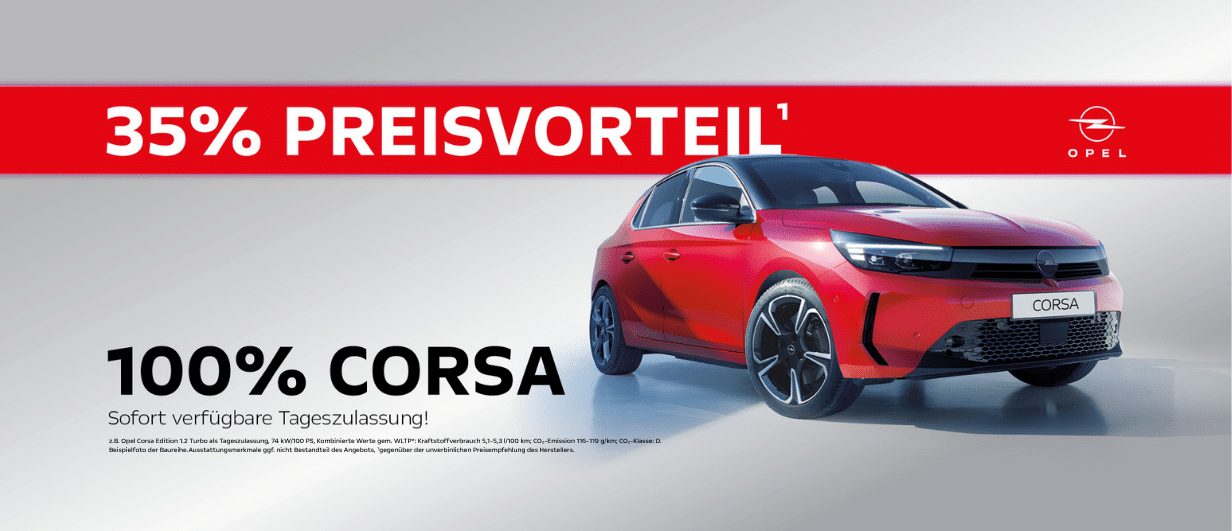 Header Corsa Tageszulassung Angebot